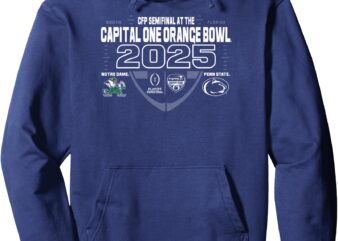 Notre Dame vs Penn State CFP Semi Orange Bowl 2024-25 Navy Pullover Hoodie T shirt vector artwork