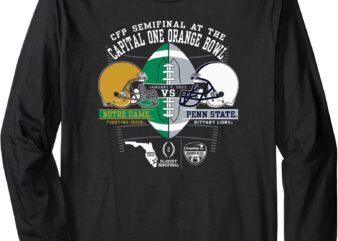 Notre Dame vs Penn State Orange Bowl 2024-25 CFP Semi Black Long Sleeve T-Shirt