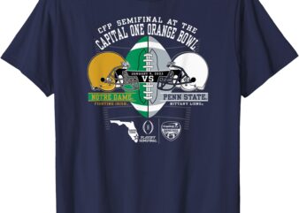 Notre Dame vs Penn State Orange Bowl 2024-25 CFP Semi Navy T-Shirt