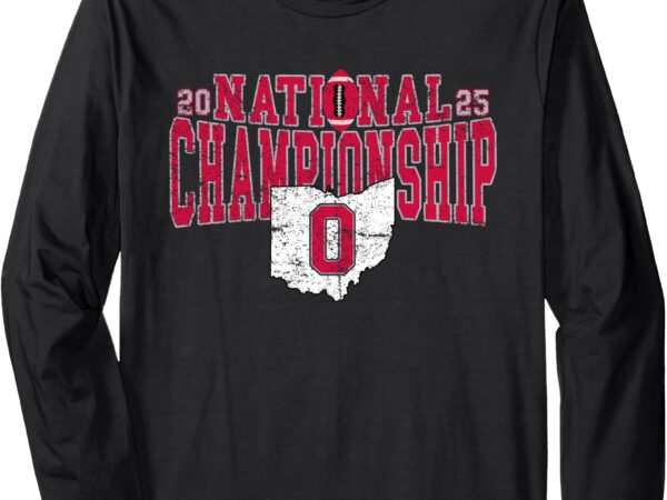 Os national championship 2025 vintage football long sleeve t-shirt