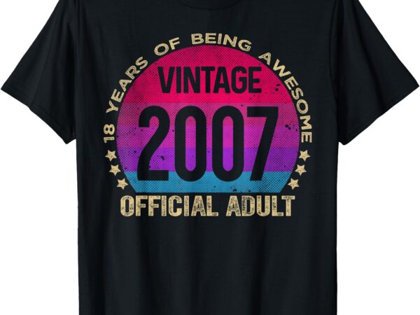 Official adult 18 year old gifts vintage 18th birthday girl t-shirt