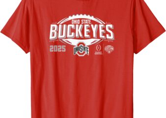 Ohio State Buckeyes CFP Cotton Bowl 2024-25 Football Red T-Shirt