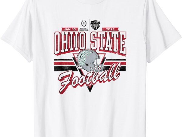 Ohio state buckeyes cfp cotton bowl 2024-25 vintage white t-shirt