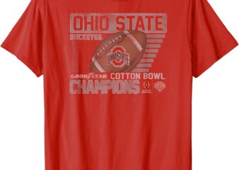 Ohio State Buckeyes CFP Cotton Bowl Champs 2025 Retro Red T-Shirt