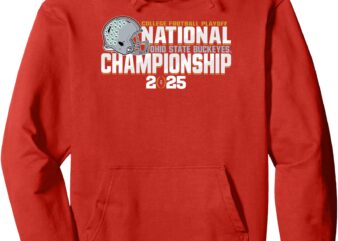 Ohio State Buckeyes CFP National Championship 2025 Red Pullover Hoodie