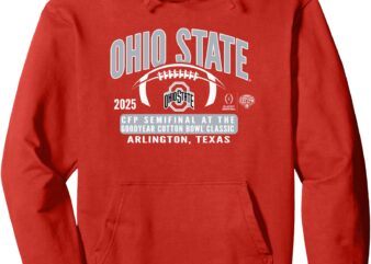 Ohio State Buckeyes CFP Semifinal 2024-25 Cotton Bowl Red Pullover Hoodie