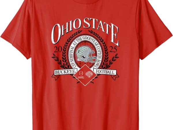 Ohio state buckeyes cotton bowl cfp 2024-25 vintage red t-shirt