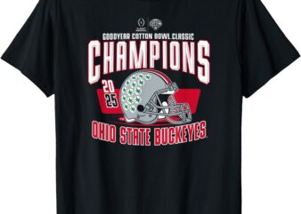 Ohio State Buckeyes Cotton Bowl Champs 2025 CFP Black T-Shirt