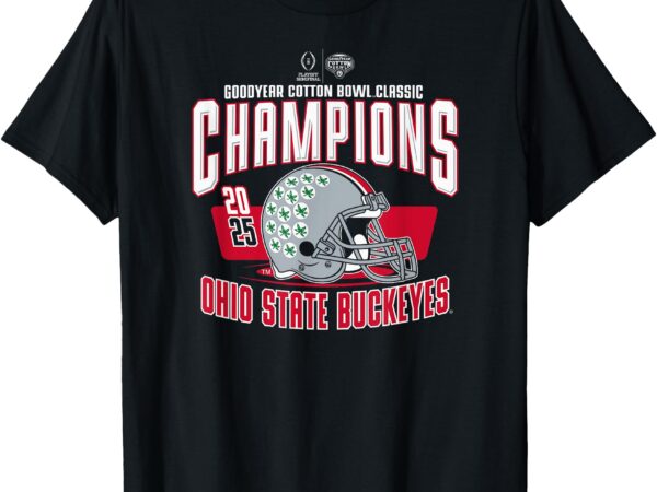 Ohio state buckeyes cotton bowl champs 2025 cfp black t-shirt