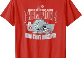 Ohio State Buckeyes Cotton Bowl Champs 2025 CFP Red T-Shirt