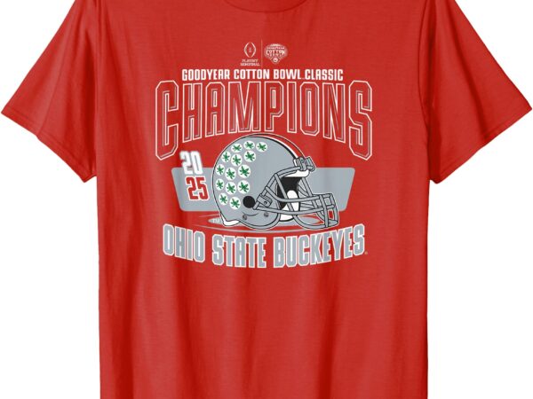 Ohio state buckeyes cotton bowl champs 2025 cfp red t-shirt