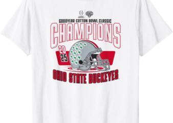 Ohio State Buckeyes Cotton Bowl Champs 2025 CFP White T-Shirt