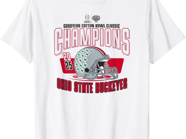 Ohio state buckeyes cotton bowl champs 2025 cfp white t-shirt