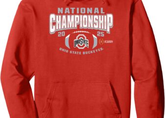 Ohio State Buckeyes National Championship 2025 Football Red Pullover Hoodie