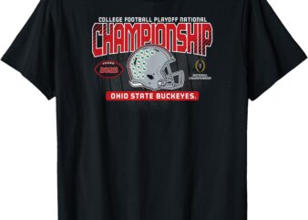 Ohio State Buckeyes National Championship 2025 Helmet Black T-Shirt