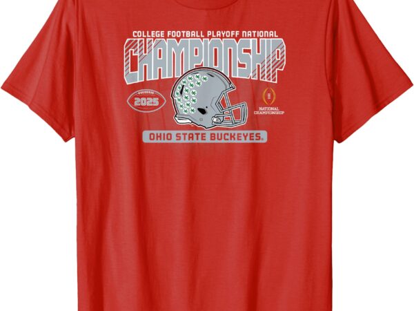 Ohio state buckeyes national championship 2025 helmet red t-shirt