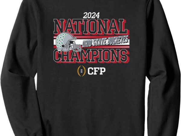 Ohio state buckeyes national champs 2024 cfp bold black sweatshirt