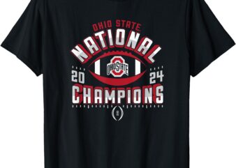 Ohio State Buckeyes National Champs 2024 CFP Football Black T-Shirt