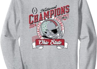 Ohio State Buckeyes National Champs 2024 CFP Retro Gray Sweatshirt