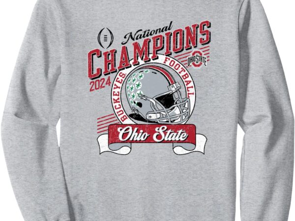 Ohio state buckeyes national champs 2024 cfp retro gray sweatshirt