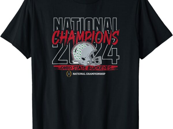 Ohio state buckeyes national champs 2024 cfp title black t-shirt