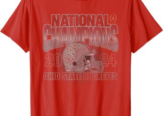 Ohio State Buckeyes National Champs 2024 CFP Vintage Red T-Shirt