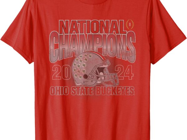 Ohio state buckeyes national champs 2024 cfp vintage red t-shirt