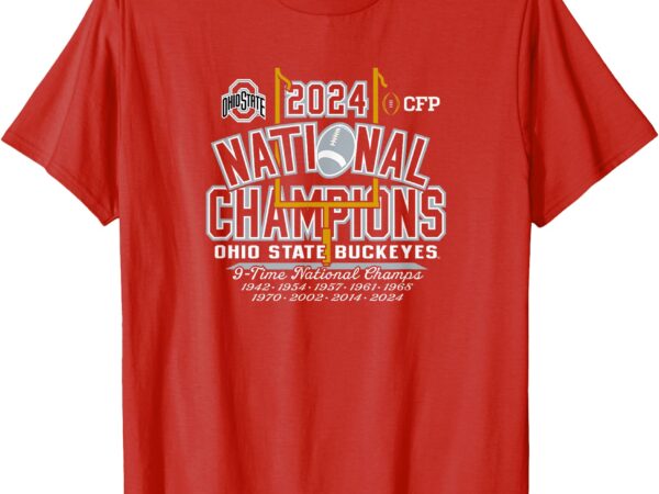 Ohio state buckeyes national champs 2024 football 9-time t-shirt