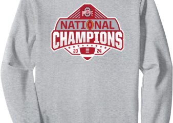 Ohio State Buckeyes National Champs 2024 Official Logo Gray Sweatshirt