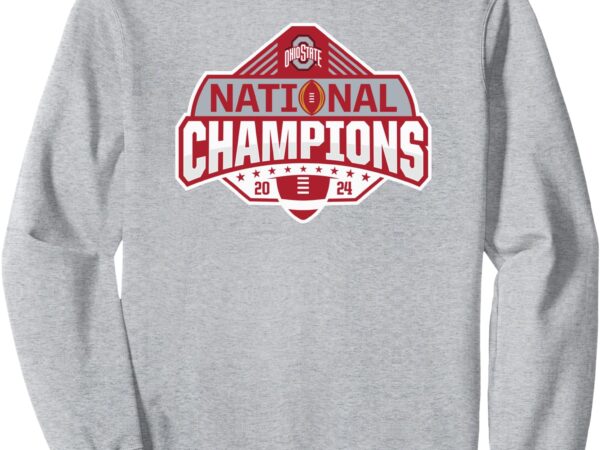 Ohio state buckeyes national champs 2024 official logo gray sweatshirt