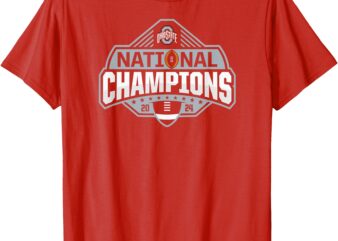 Ohio State Buckeyes National Champs 2024 Official Logo Red T-Shirt