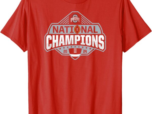 Ohio state buckeyes national champs 2024 official logo red t-shirt