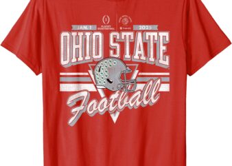 Ohio State Buckeyes Rose Bowl CFP 2024-25 Vintage Red T-Shirt