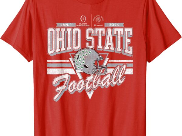 Ohio state buckeyes rose bowl cfp 2024-25 vintage red t-shirt