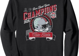 Ohio State Buckeyes Rose Bowl Champs 2025 Football Black Sweatshirt