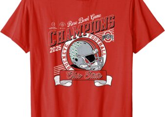 Ohio State Buckeyes Rose Bowl Champs 2025 Football Red T-Shirt