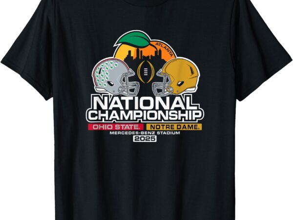 Ohio state vs notre dame national championship 2025 black t-shirt