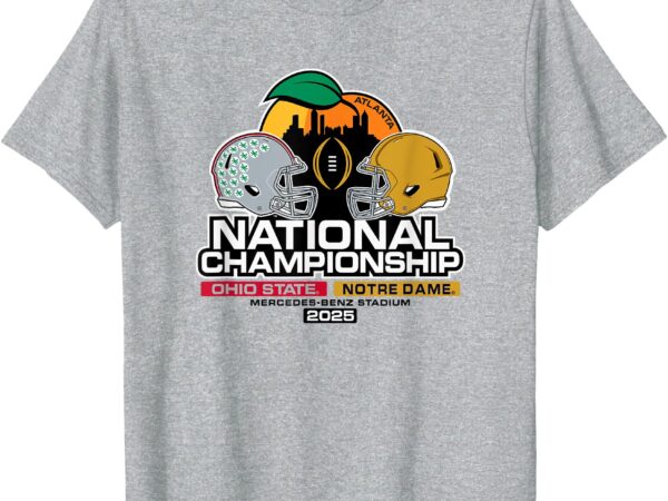 Ohio state vs notre dame national championship 2025 gray t-shirt