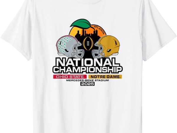 Ohio state vs notre dame national championship 2025 white t-shirt