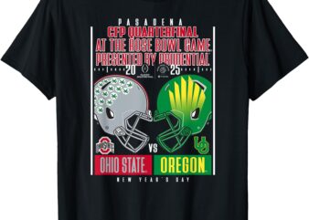 Ohio State vs Oregon CFP Quarterfinal 2024-25 Rose Bowl Game T-Shirt