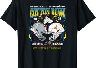 Ohio State vs Texas Cotton Bowl 2024-25 CFP Semi Black T-Shirt