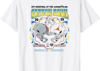 Ohio State vs Texas Cotton Bowl 2024-25 CFP Semi White T-Shirt