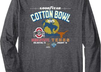 Ohio State vs Texas Cotton Bowl 2024-25 CFP Semifinal Long Sleeve T-Shirt