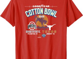 Ohio State vs Texas Cotton Bowl 2024-25 CFP Semifinal Red T-Shirt