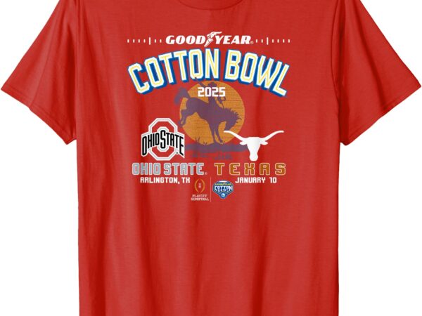 Ohio state vs texas cotton bowl 2024-25 cfp semifinal red t-shirt