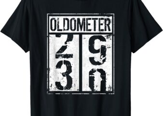 Oldometer 30th Birthday 29-30 Years Old Joke T-Shirt