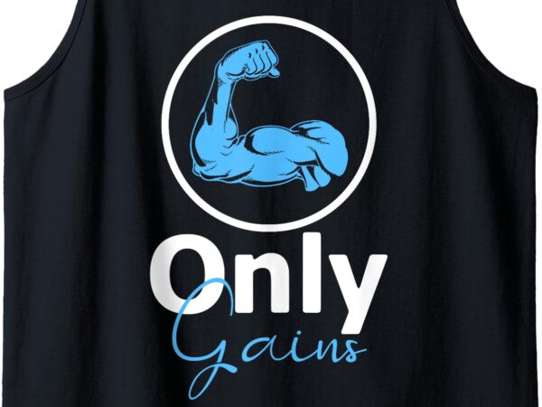 Only gains weight builder proud bodybuilding workout gym tank top t shirt design online