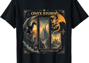 Onyx Storm Legends Epic Onyx Storm Dragon Rider Artwork T-Shirt