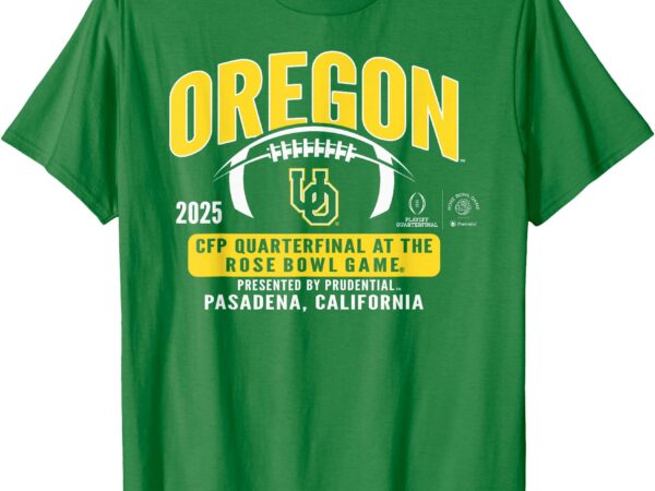 Oregon ducks rose bowl 2024-25 cfp quarterfinal green t-shirt