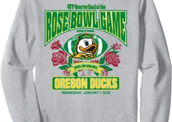 Oregon Ducks Rose Bowl CFP 2024-2025 Football Gray Sweatshirt